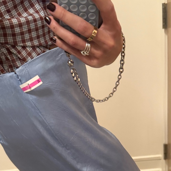 VINCE Textured Satin Wide Leg Pants M - Picture 4 of 6